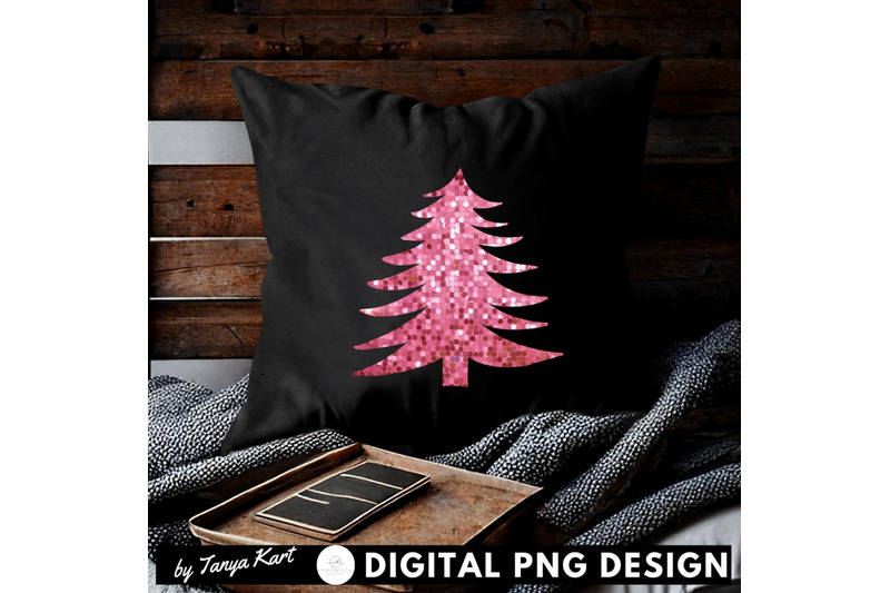 merry-christmas-sequin-png-for-shirt-pink-christmas-tree-design