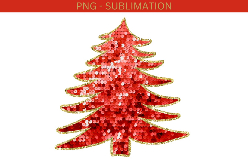red-sequin-christmas-tree-png-for-sublimation-digital-download