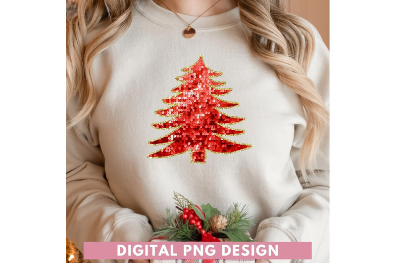 red-sequin-christmas-tree-png-for-sublimation-digital-download