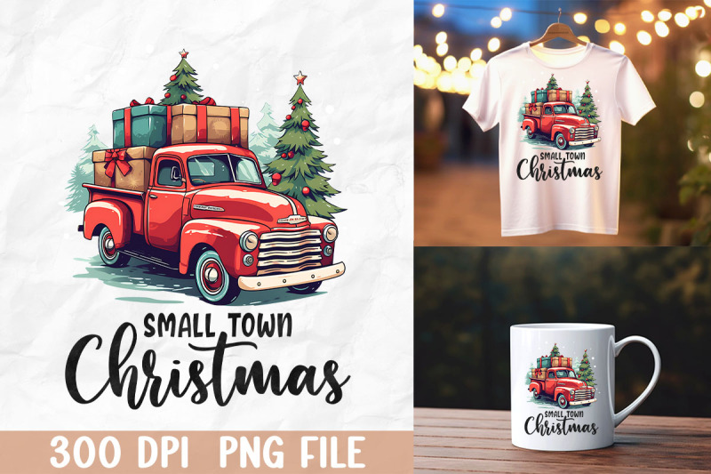 red-truck-small-town-xmas