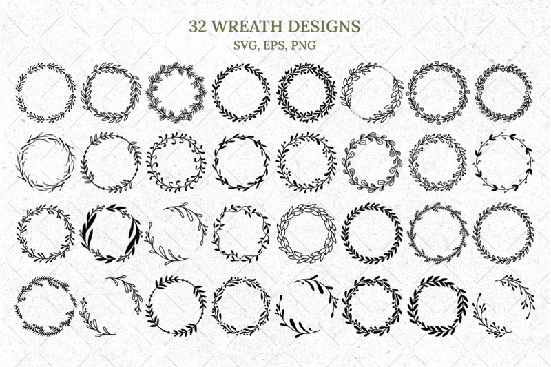 32-wreath-designs-xmas-leaves-etc