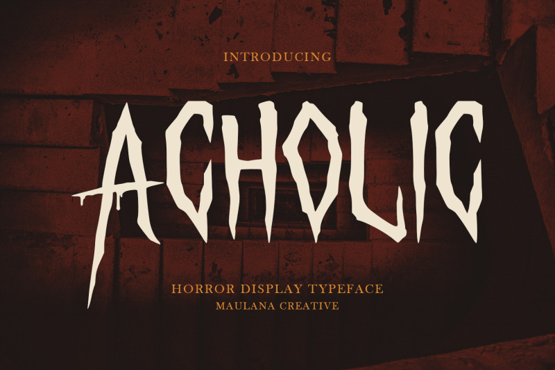 acholic-horror-display-typeface