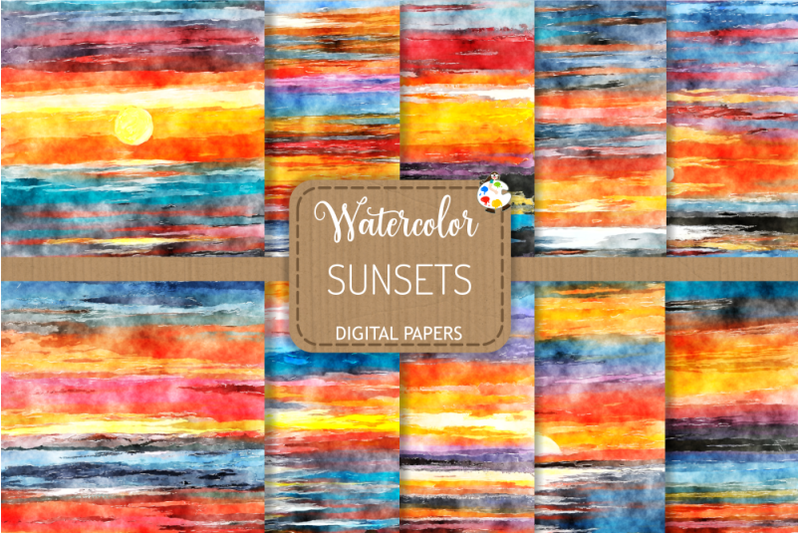 sunsets-watercolor-background-texture-papers
