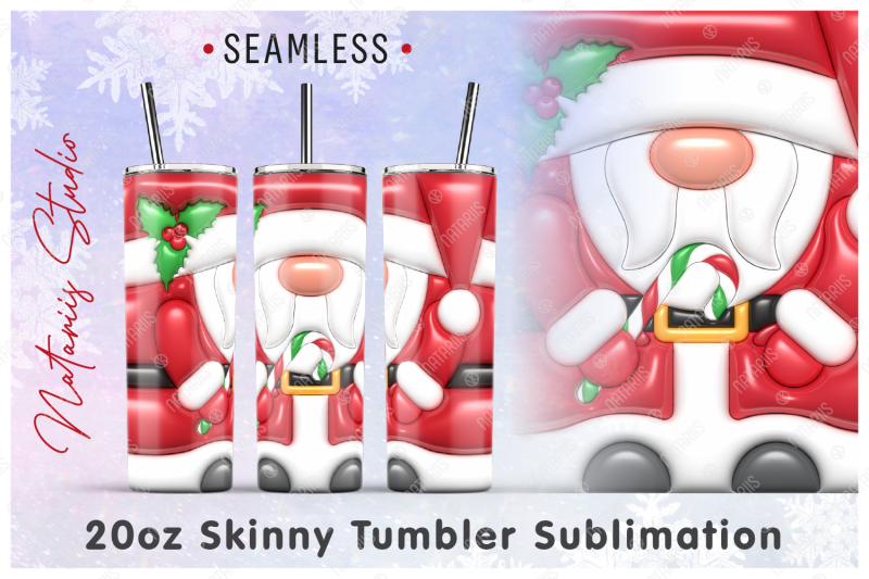 puffy-santa-claus-mini-bundle-tumbler-mug-coaster