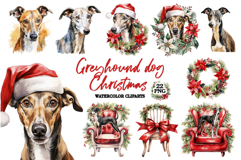 greyhound-dog-christmas-clipart
