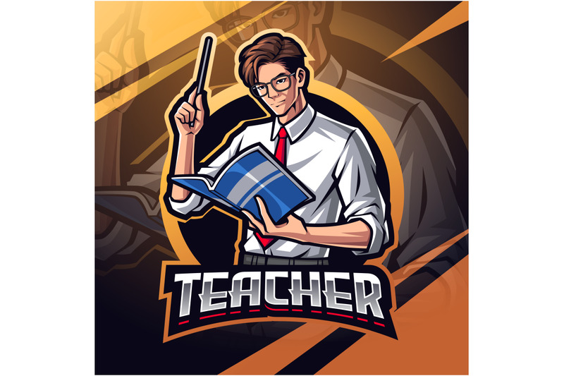 teacher-esport-mascot-logo-design