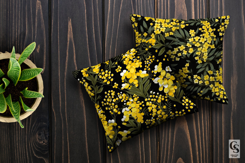 cute-mustard-flowers-seamless-patterns