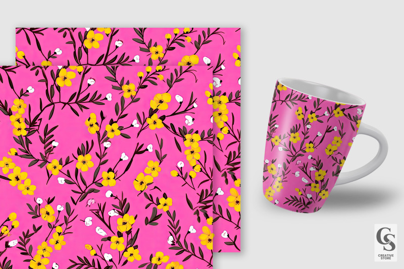 pink-and-yellow-cute-tiny-flowers-seamless-patterns