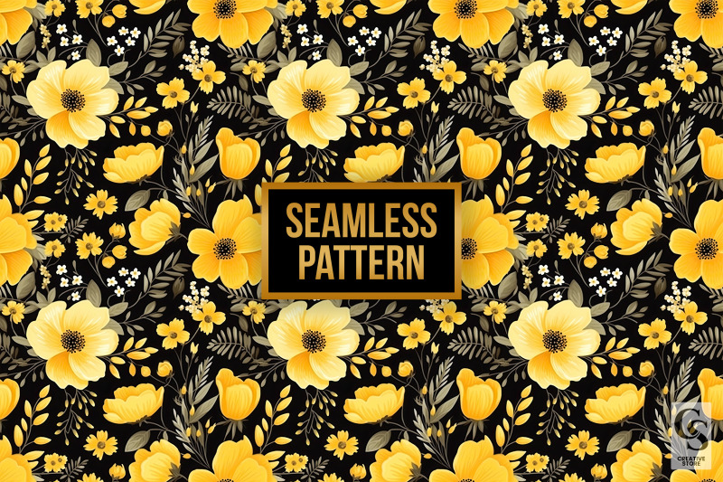 yellow-wildflowers-seamless-patterns