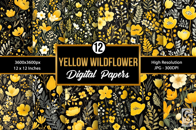 yellow-wildflowers-seamless-patterns