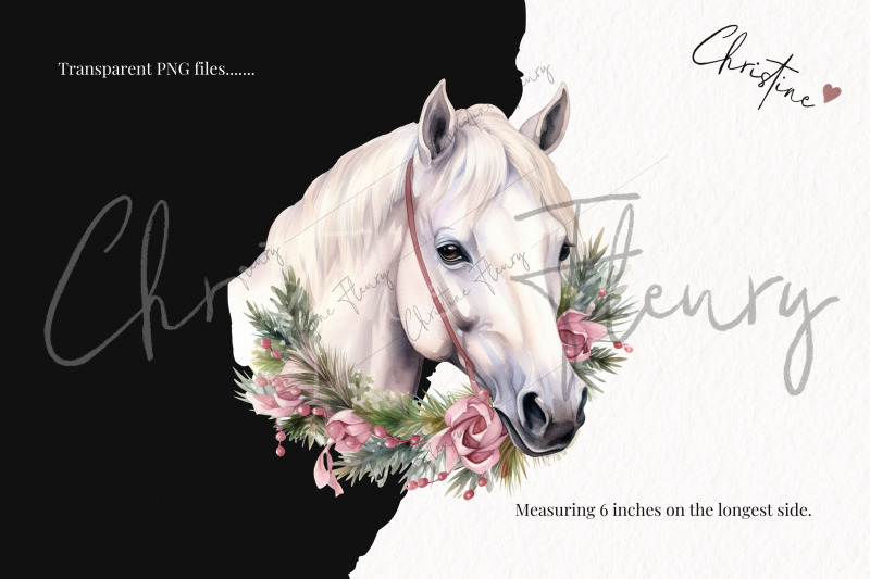 watercolor-pink-horses-clipart