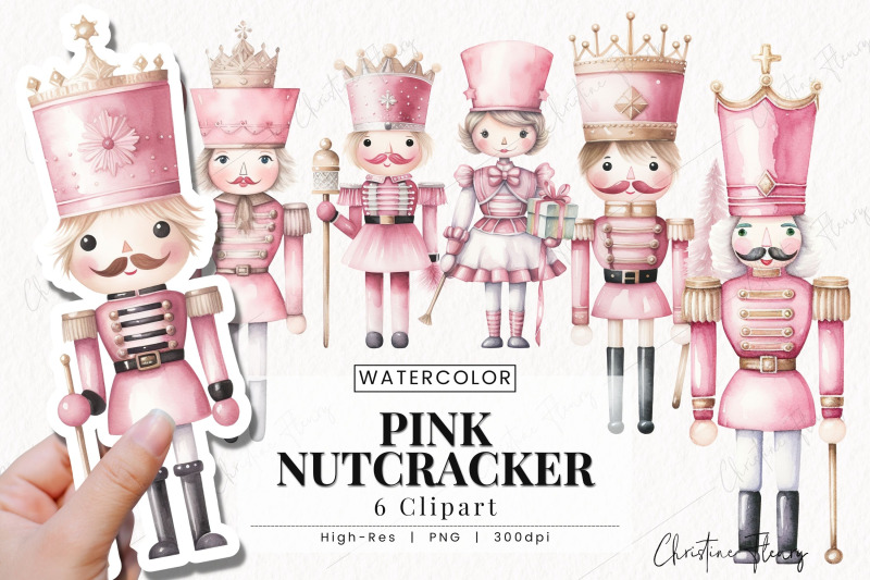 watercolor-pink-nutcracker-clipart