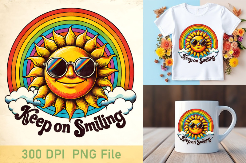 keep-on-smiling-retro-sun