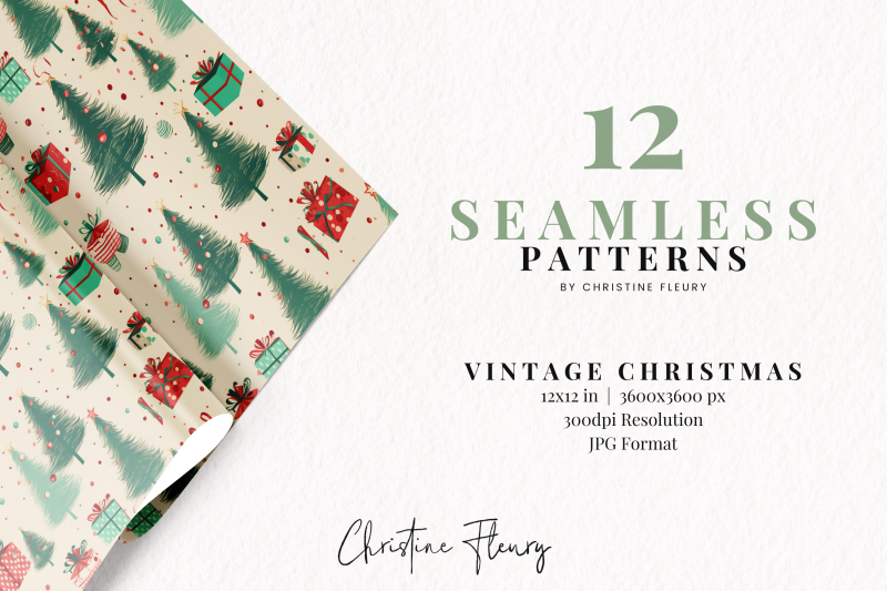 seamless-vintage-christmas-digital-paper