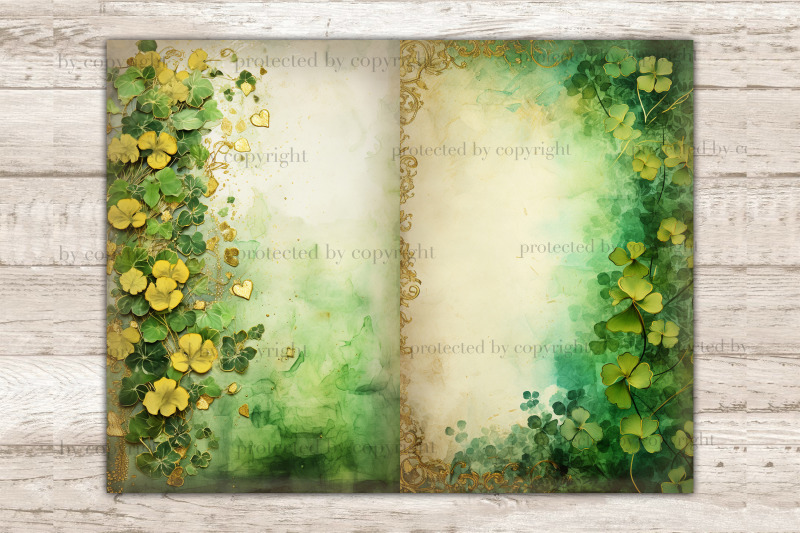 st-patrick-039-s-day-junk-journal-pages-blank-scrapbook-paper