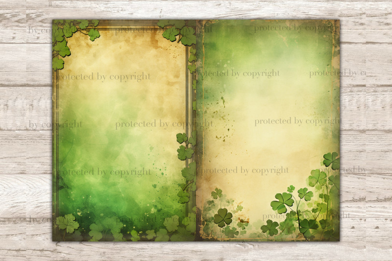 st-patrick-039-s-day-junk-journal-pages-blank-scrapbook-paper