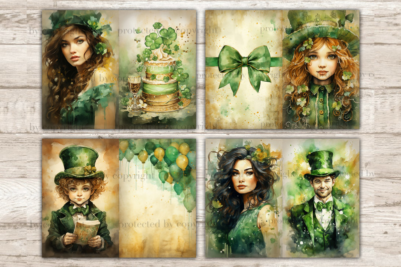 st-patrick-039-s-day-junk-journal-paper-digital-collage-sheet