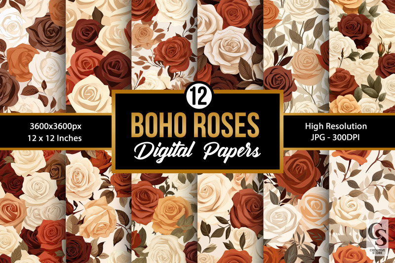 boho-rose-flowers-seamless-patterns