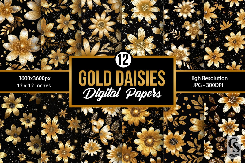 gold-glitter-daisy-flowers-seamless-patterns