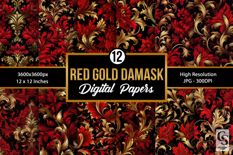 red-amp-gold-damask-flowers-seamless-patterns