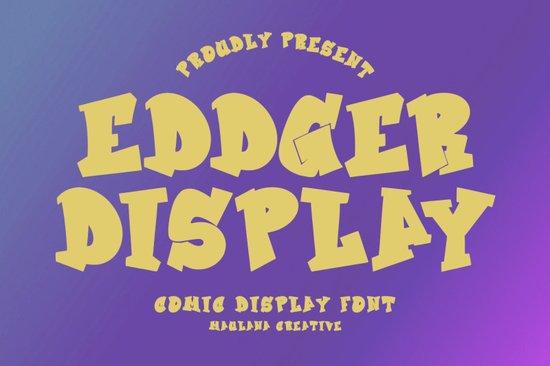 eddger-comic-display-font