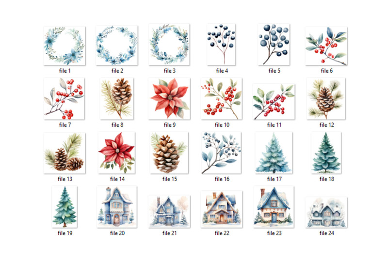cute-christmas-watercolor-clipart-png