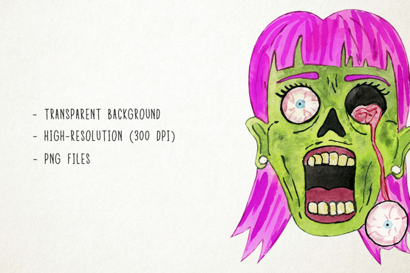 watercolor-zombies-clipart-zombie-head-clipart-halloween-clipart