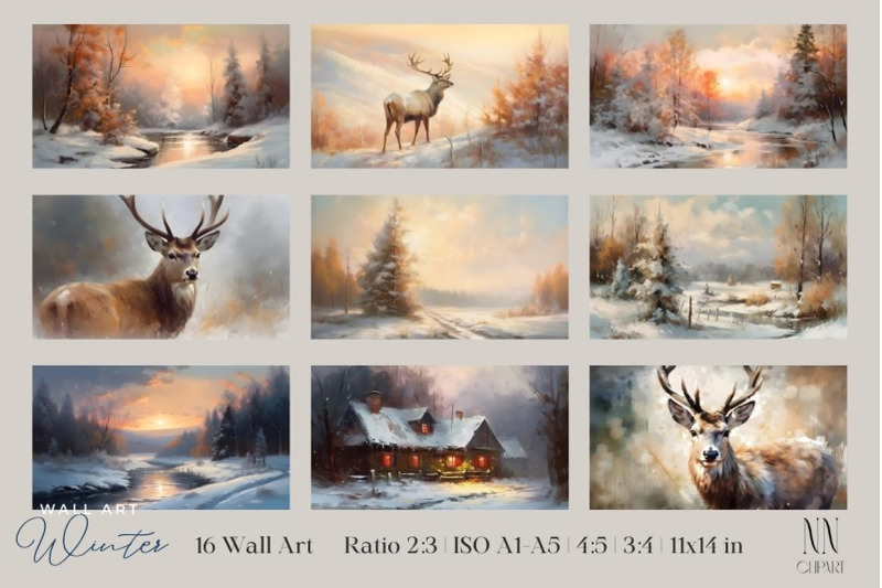 winter-print-set-christmas-gallery-wall-rustic-wall-decor