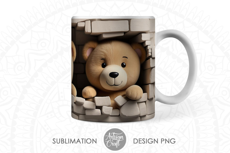 3d-teddy-bear-breakthrough-mug-3d-hole-in-a-wall