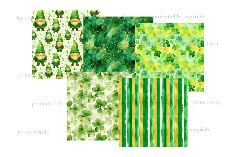 st-patricks-day-digital-paper-irish-digital-pattern