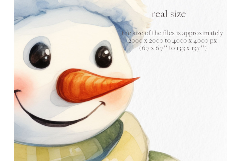 christmas-snowman-watercolor-clipart-png