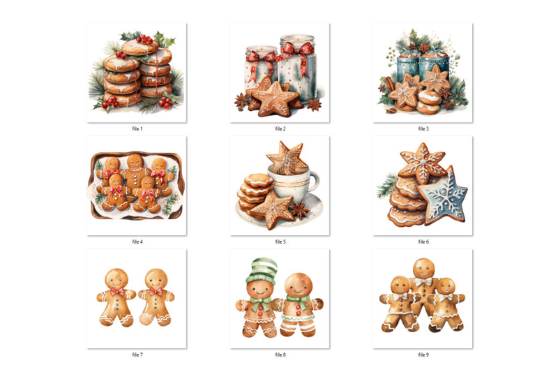 gingerbread-cookies-watercolor-clipart-png