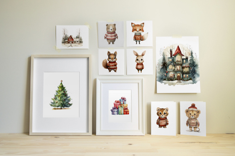 christmas-animals-clipart-watercolor-png
