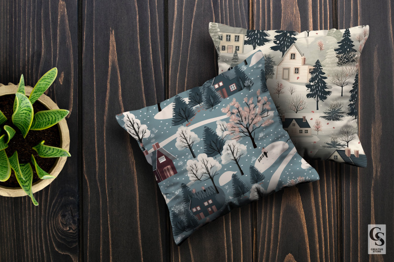 cottagecore-winter-seamless-patterns