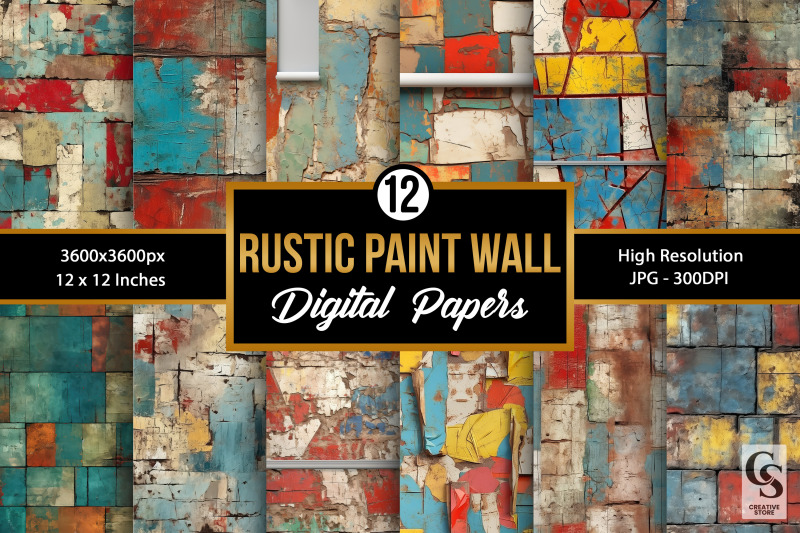 rustic-wall-paint-digital-papers