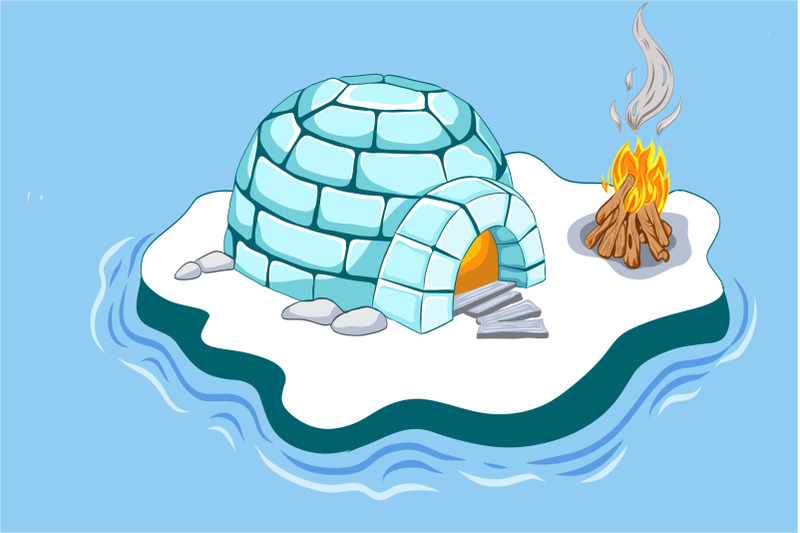 igloo-house-vector-illustration