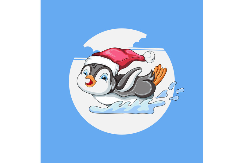 cute-christmas-penguin-vector-illustration