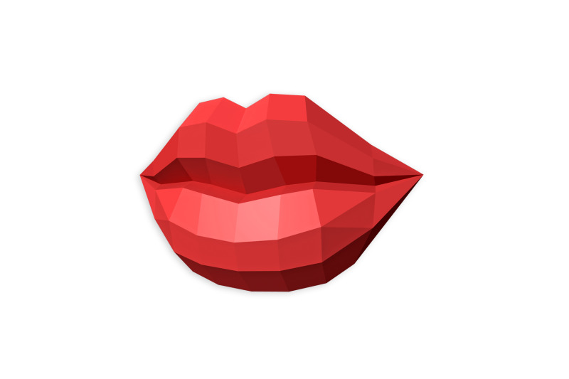 lips-3d-papercraft