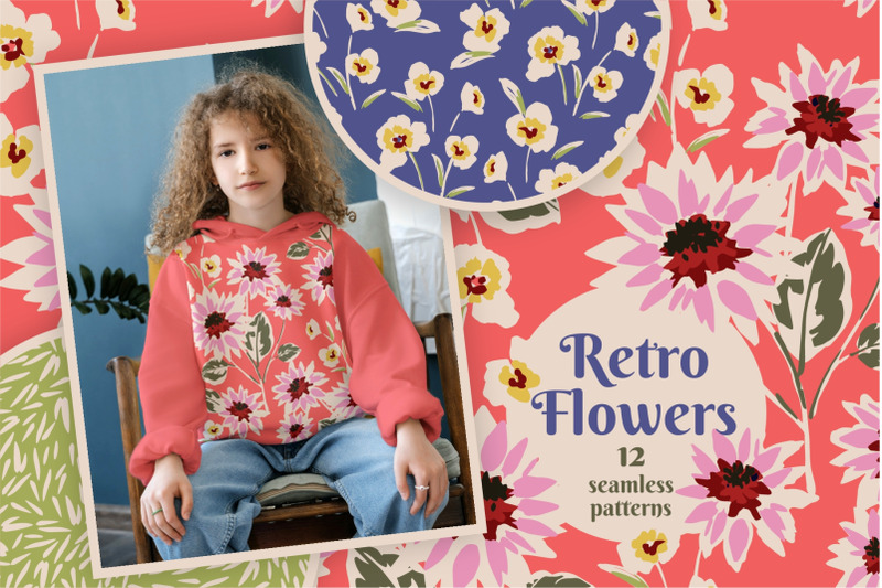 retro-flowers-seamless-patterns