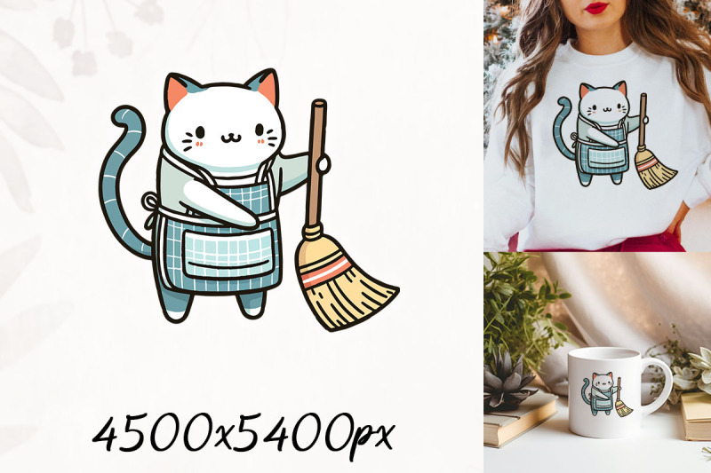 gardening-cat-plant-clipart