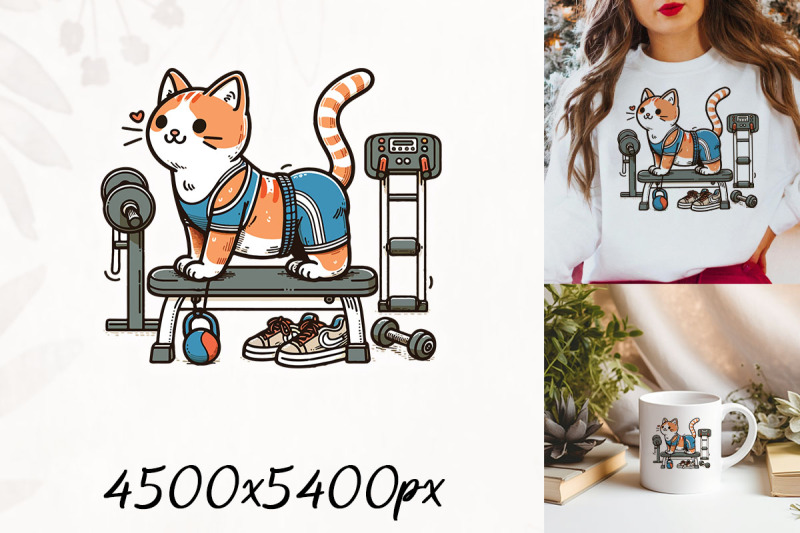 fitness-cat-workout-clipart