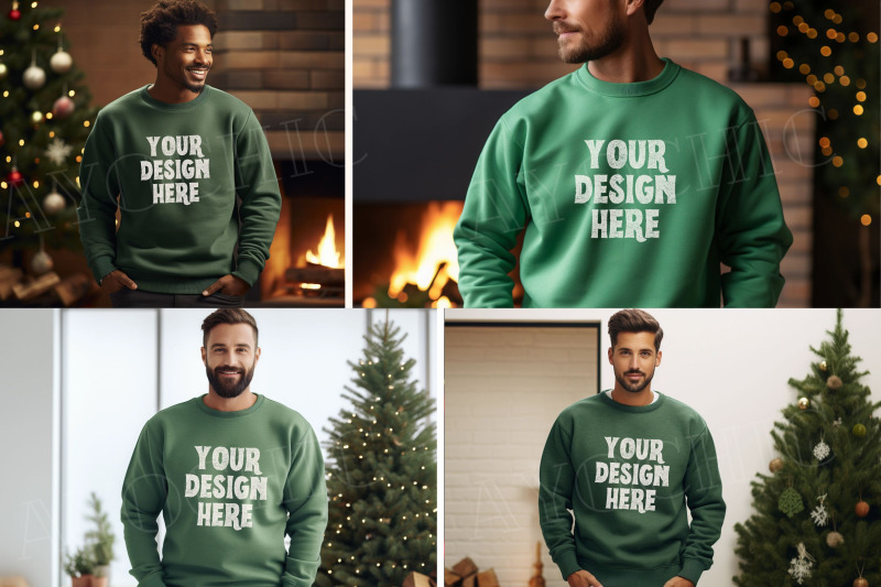 christmas-gildan-18000-man-sweatshirt-mockup