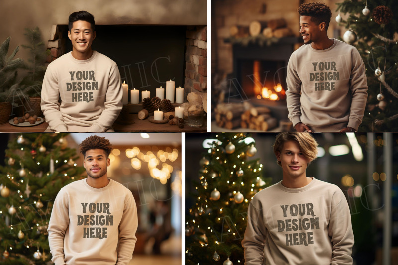 christmas-gildan-18000-man-sweatshirt-mockup