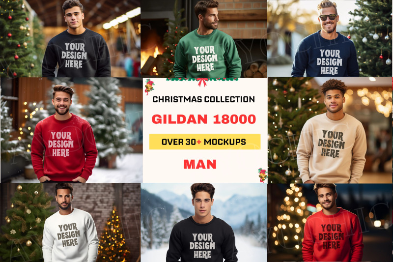 christmas-gildan-18000-man-sweatshirt-mockup