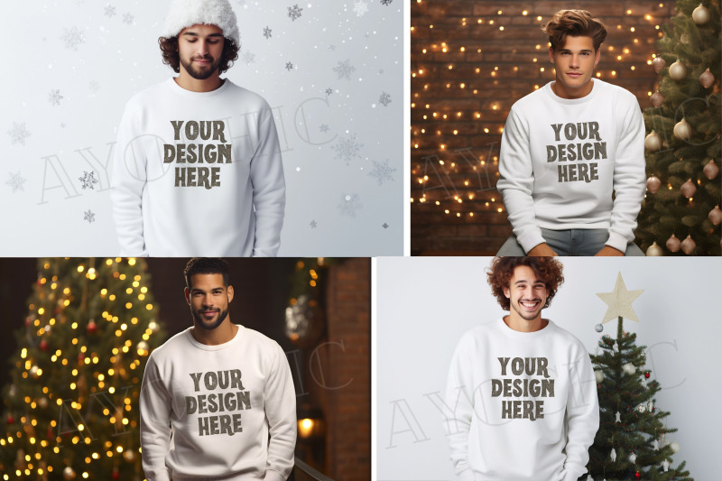 christmas-gildan-18000-man-sweatshirt-mockup