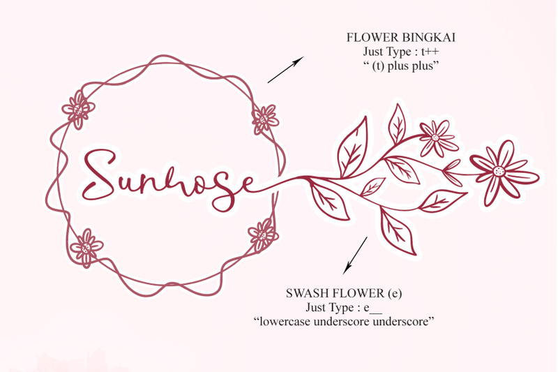 sunrose-handwritten-font-with-flower-swashes
