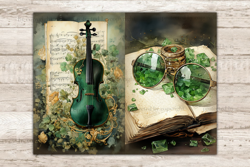 st-patricks-day-junk-journal-pages-victorian-ephemera