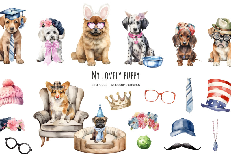 watercolor-dog-breeds-clipart-puppies-clipart-dogs-clip-art