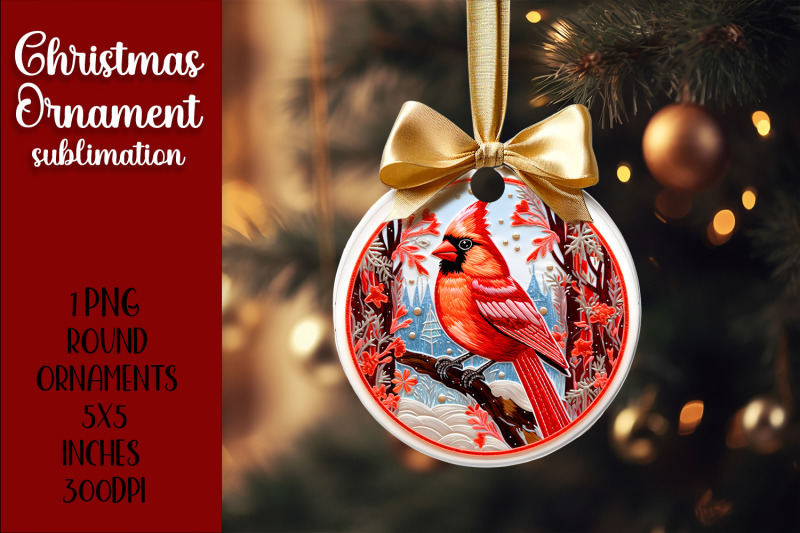cardinal-birds-ornament-print-embroidery-red-ornament