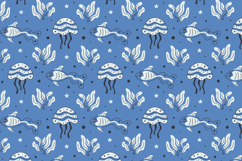 sea-life-seamless-pattern